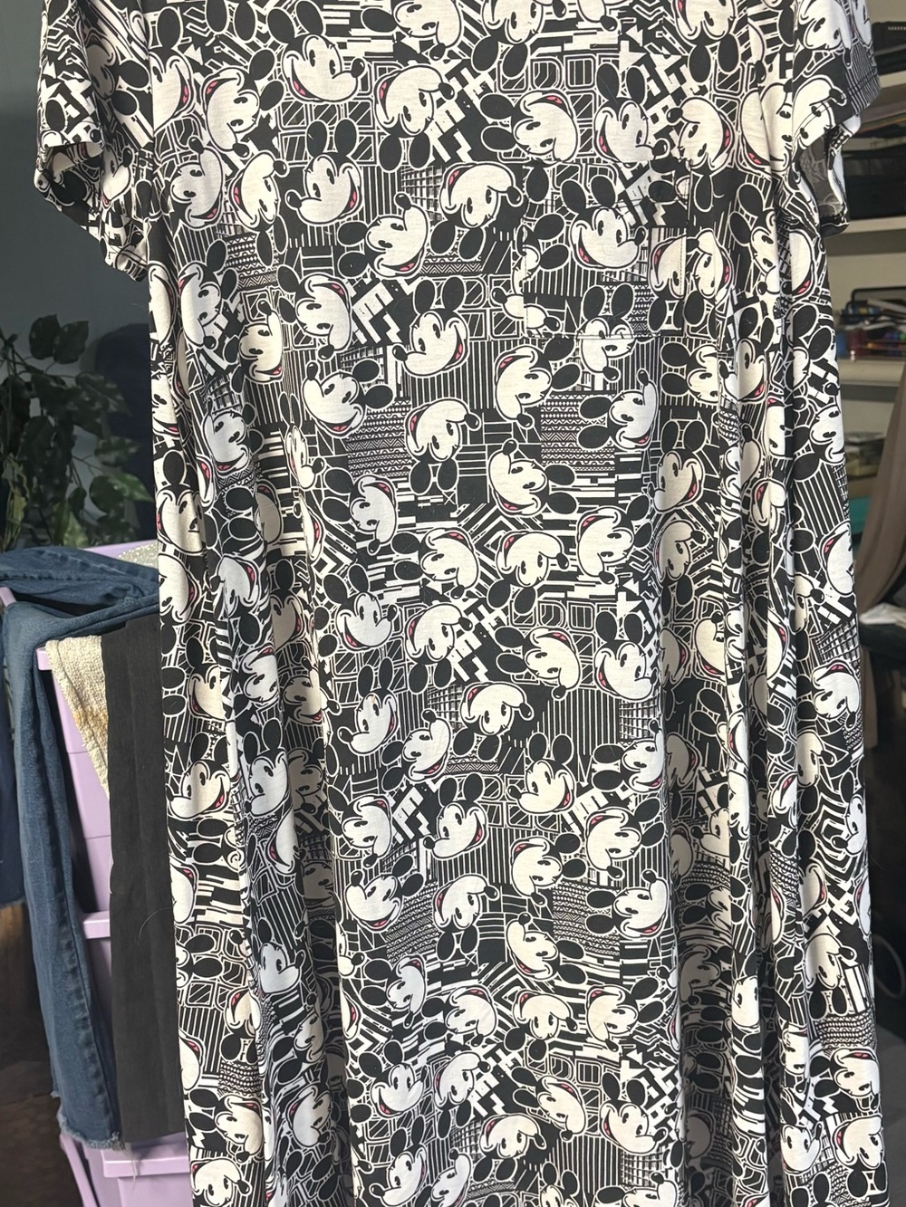 LuLaRoe Mickey mouse Black & White Character dress